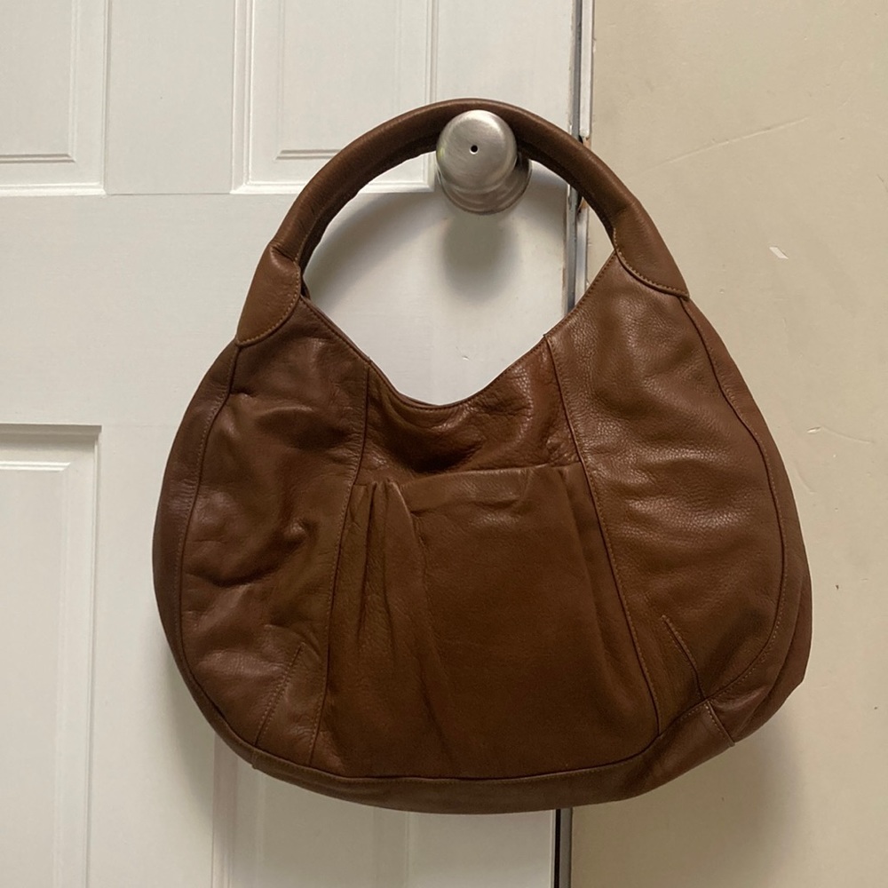 Brown Leather Hobo Bag
